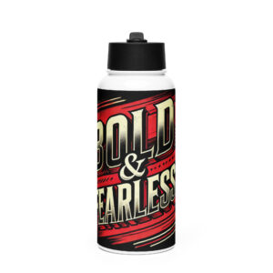 Rustfri stål vandflaske med sugerør (Bold & fearless)